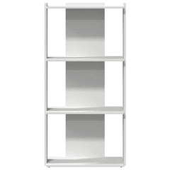 Bookcase 3-Tier Engineered Wood 60 x 30 x 120 cm White