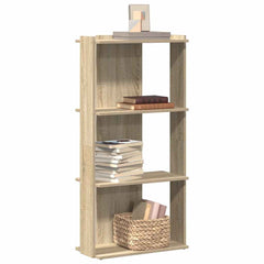 Bookcase 3-Tier Engineered Wood 60 x 30 x 120 cm Sonoma oak