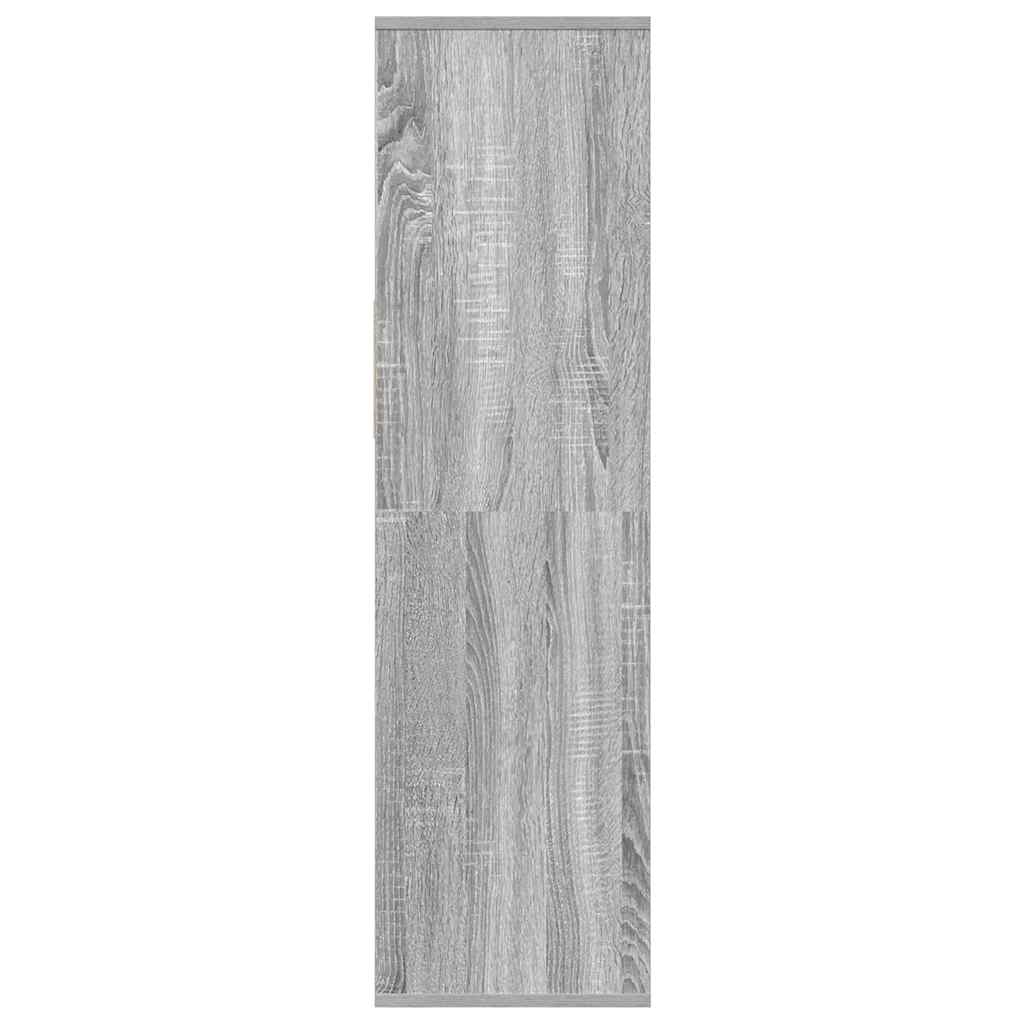 vidaXL Book Cabinet Grey Sonoma 34x31x112 cm Engineered Wood 5