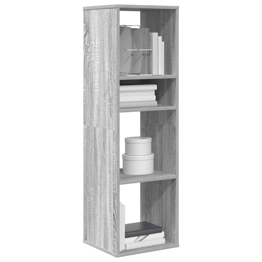 vidaXL Book Cabinet Grey Sonoma 34x31x112 cm Engineered Wood 1