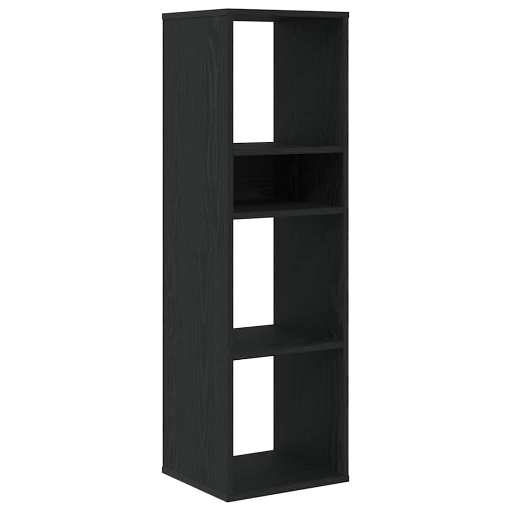 vidaXL Book Cabinet Black 34x31x112 cm Engineered Wood 2