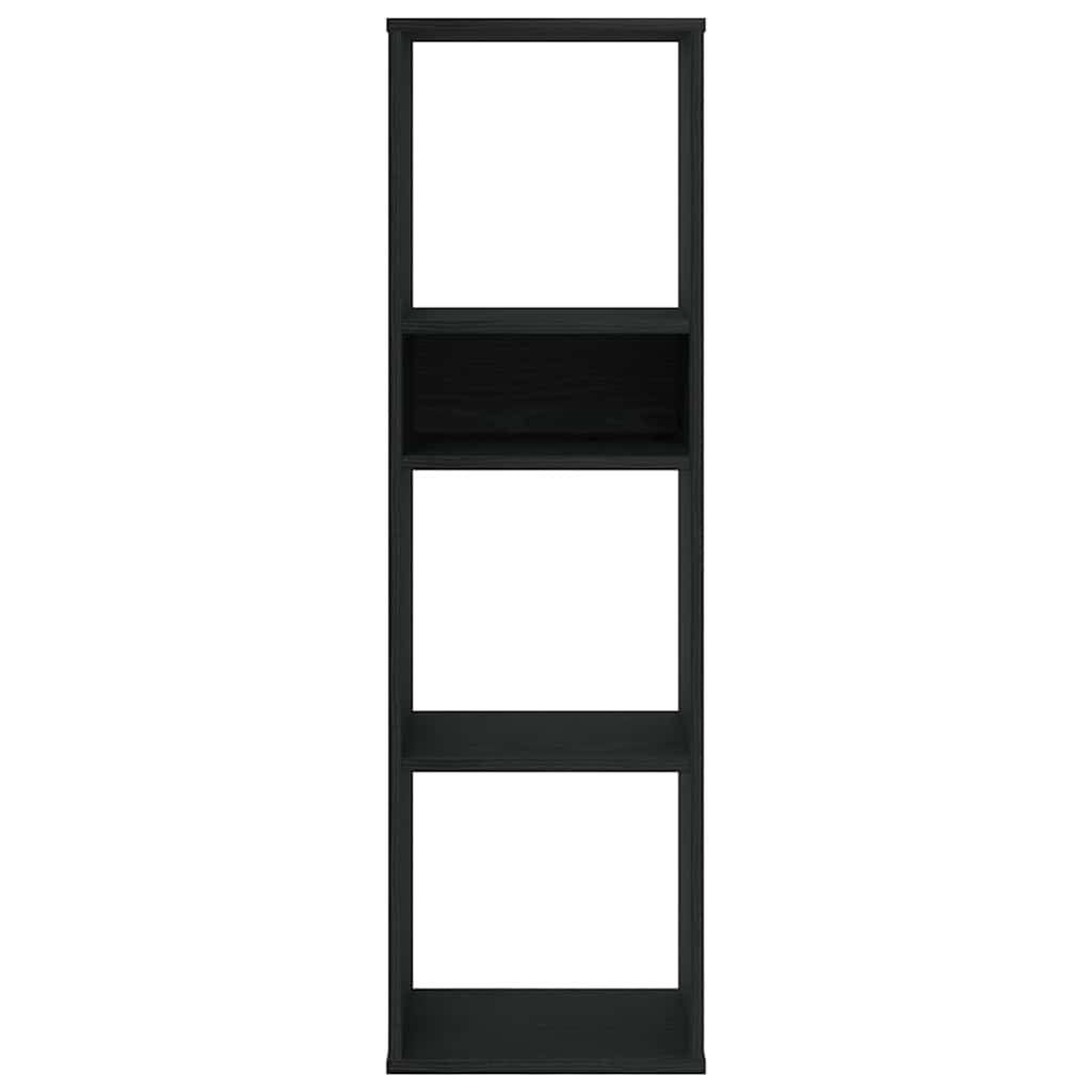 vidaXL Book Cabinet Black 34x31x112 cm Engineered Wood 4