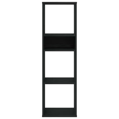 vidaXL Book Cabinet Black 34x31x112 cm Engineered Wood 4