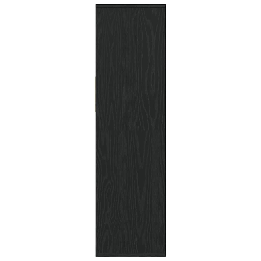 vidaXL Book Cabinet Black 34x31x112 cm Engineered Wood 5