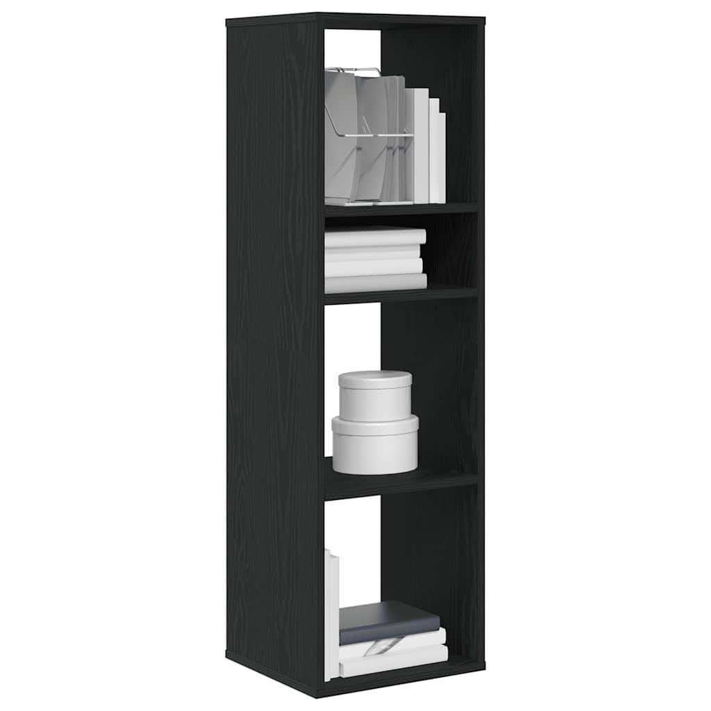 vidaXL Book Cabinet Black 34x31x112 cm Engineered Wood 1