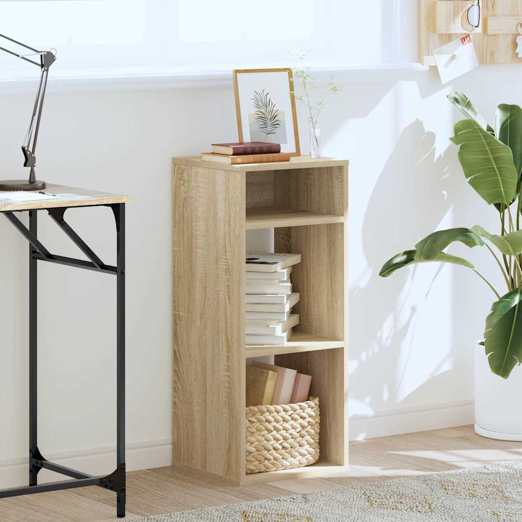 vidaXL Book Cabinet Sonoma Oak 34x31x80 cm Engineered Wood 3