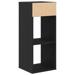 vidaXL Book Cabinet Black 34x31x80 cm Engineered Wood 6