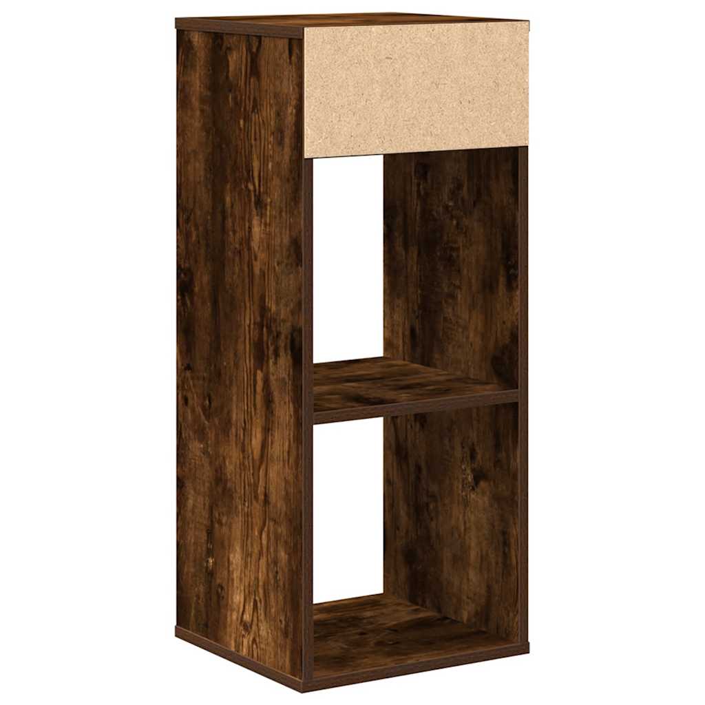 vidaXL Book Cabinet Smoked Oak 34x31x80 cm Engineered Wood 6