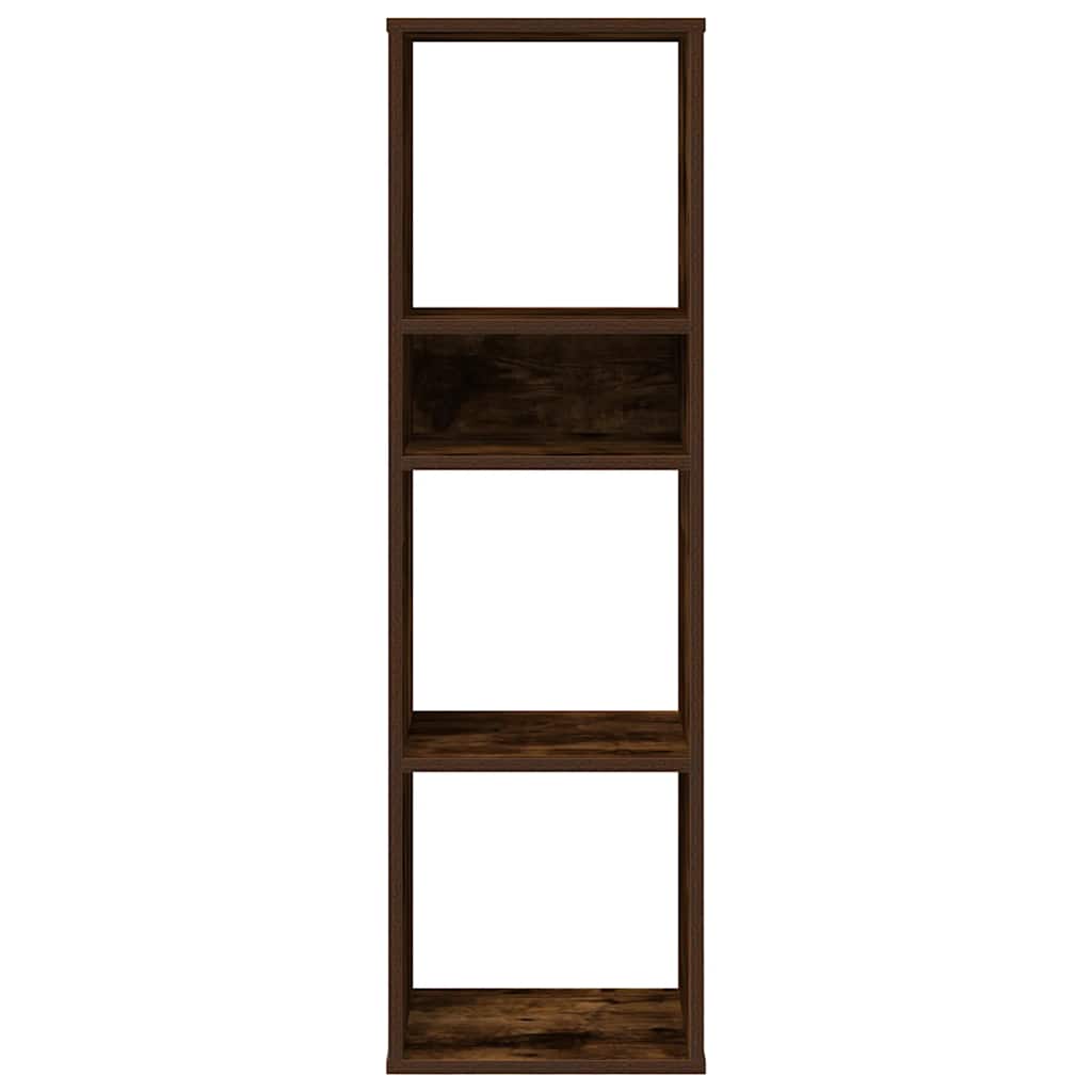 vidaXL Book Cabinet Smoked Oak 34x31x112 cm Engineered Wood 4