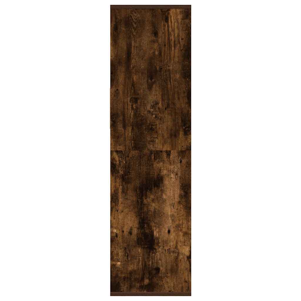 vidaXL Book Cabinet Smoked Oak 34x31x112 cm Engineered Wood 5