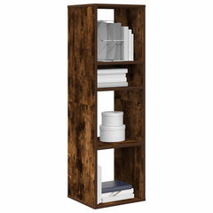 vidaXL Book Cabinet Smoked Oak 34x31x112 cm Engineered Wood 1