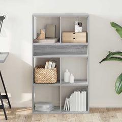 vidaXL Book Cabinet Grey Sonoma 66x31x112 cm Engineered Wood 3