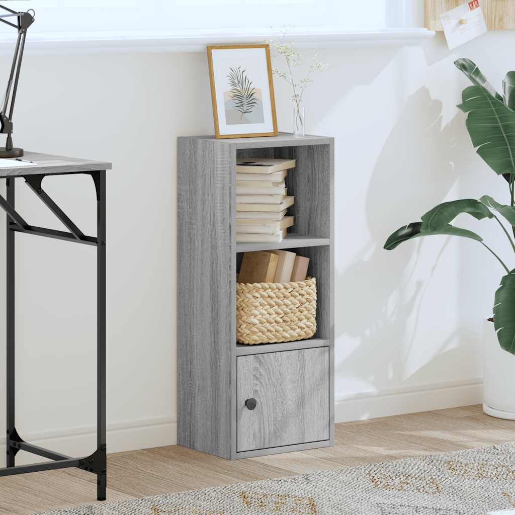vidaXL Bookcase Grey Sonoma 31x24x77 cm Engineered Wood 3