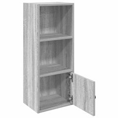 vidaXL Bookcase Grey Sonoma 31x24x77 cm Engineered Wood 4