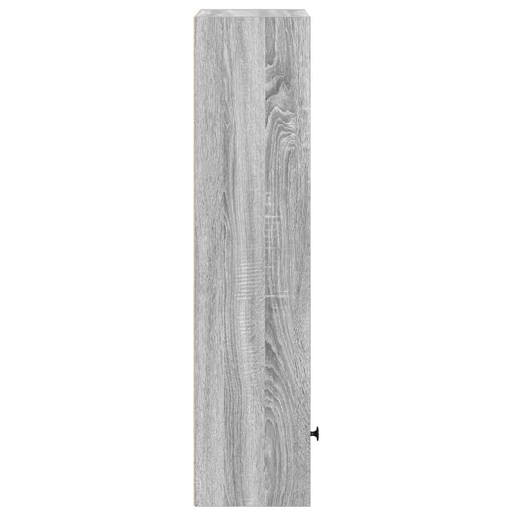 vidaXL Bookcase Grey Sonoma 31x24x102 cm Engineered Wood 6