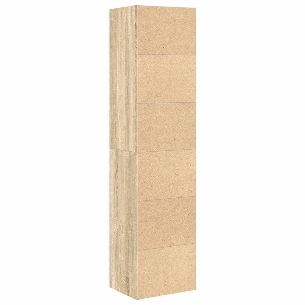 vidaXL Bookcase Sonoma Oak 31x24x127 cm Engineered Wood 6