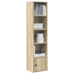 vidaXL Bookcase Sonoma Oak 31x24x127 cm Engineered Wood 1