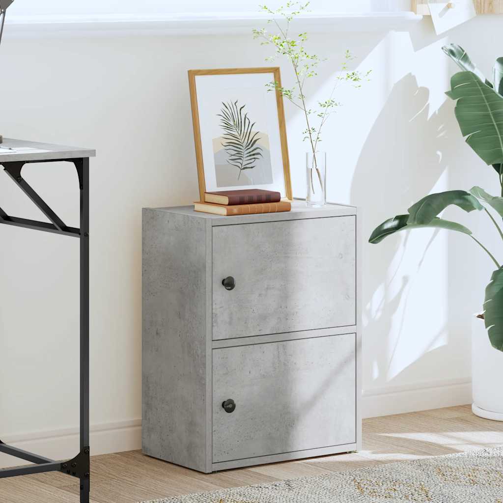 vidaXL Bookcase Concrete Grey 40x24x52 cm Engineered Wood 3