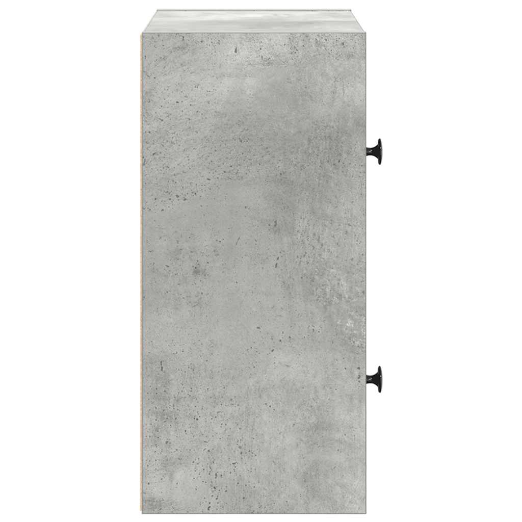 vidaXL Bookcase Concrete Grey 40x24x52 cm Engineered Wood 6