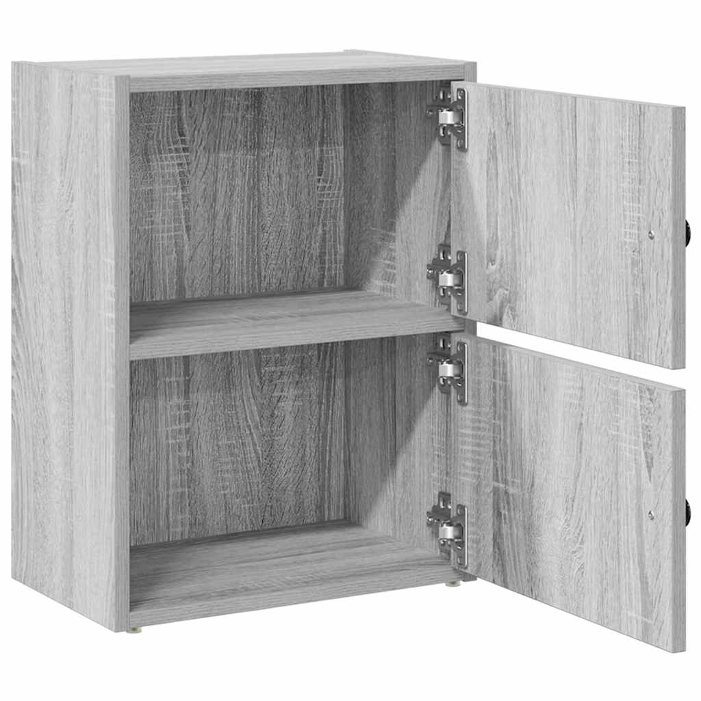 vidaXL Bookcase Grey Sonoma 40x24x52 cm Engineered Wood 5