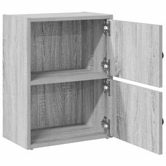 vidaXL Bookcase Grey Sonoma 40x24x52 cm Engineered Wood 5