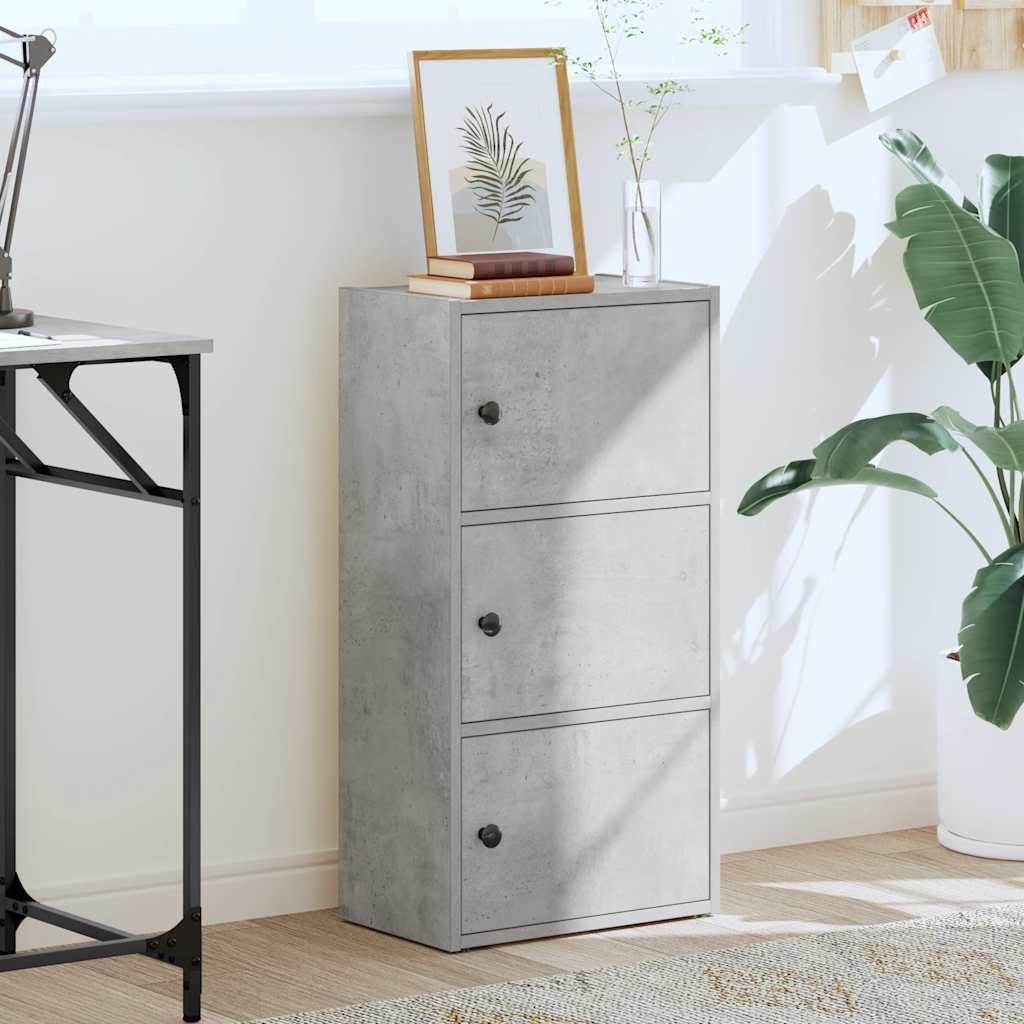 vidaXL Bookcase Concrete Grey 40x24x77 cm Engineered Wood 3