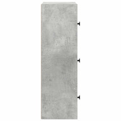 vidaXL Bookcase Concrete Grey 40x24x77 cm Engineered Wood 6