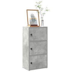 vidaXL Bookcase Concrete Grey 40x24x77 cm Engineered Wood 1