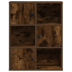 vidaXL Bookcase Smoked Oak 60x24x76.5 cm Engineered Wood 5