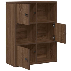 vidaXL Bookcase Brown Oak 60x24x76.5 cm Engineered Wood 4
