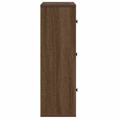 vidaXL Bookcase Brown Oak 60x24x76.5 cm Engineered Wood 6