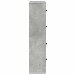 vidaXL Bookcase Concrete Grey 60x24x101.5 cm Engineered Wood 6