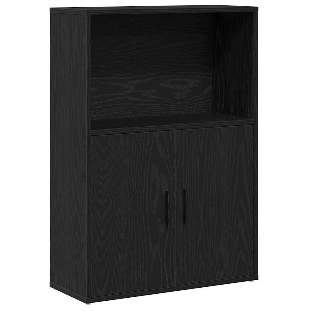 vidaXL Bookcase Black Oak 60x24x85 cm Engineered Wood 2