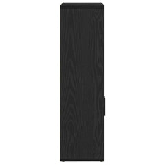 vidaXL Bookcase Black Oak 60x24x85 cm Engineered Wood 6
