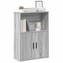 vidaXL Bookcase Grey Sonoma 60x24x85 cm Engineered Wood 1