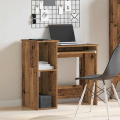 vidaXL Desk with Shelves Old Wood 84x40x78 cm Engineered Wood 3