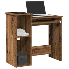 vidaXL Desk with Shelves Old Wood 84x40x78 cm Engineered Wood 1