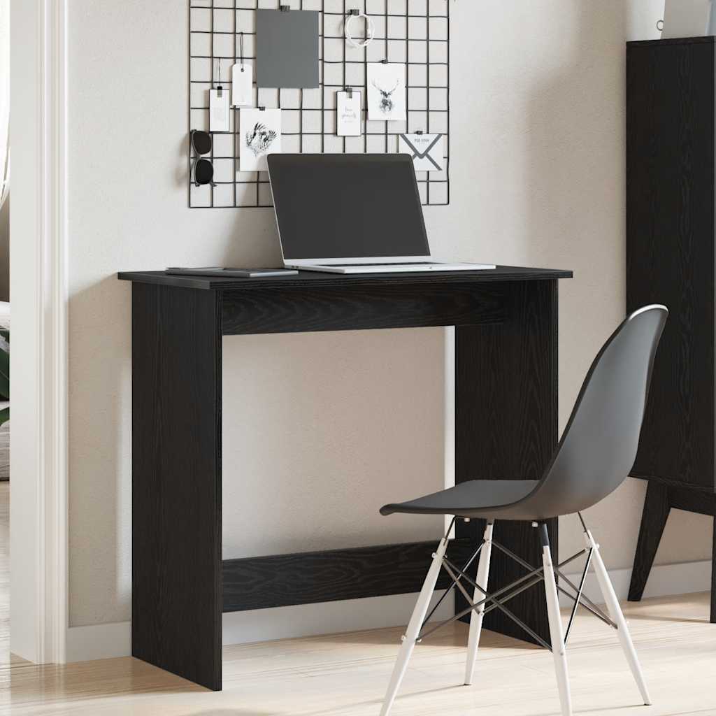 vidaXL Desk Black 80x40x75 cm Engineered Wood 3