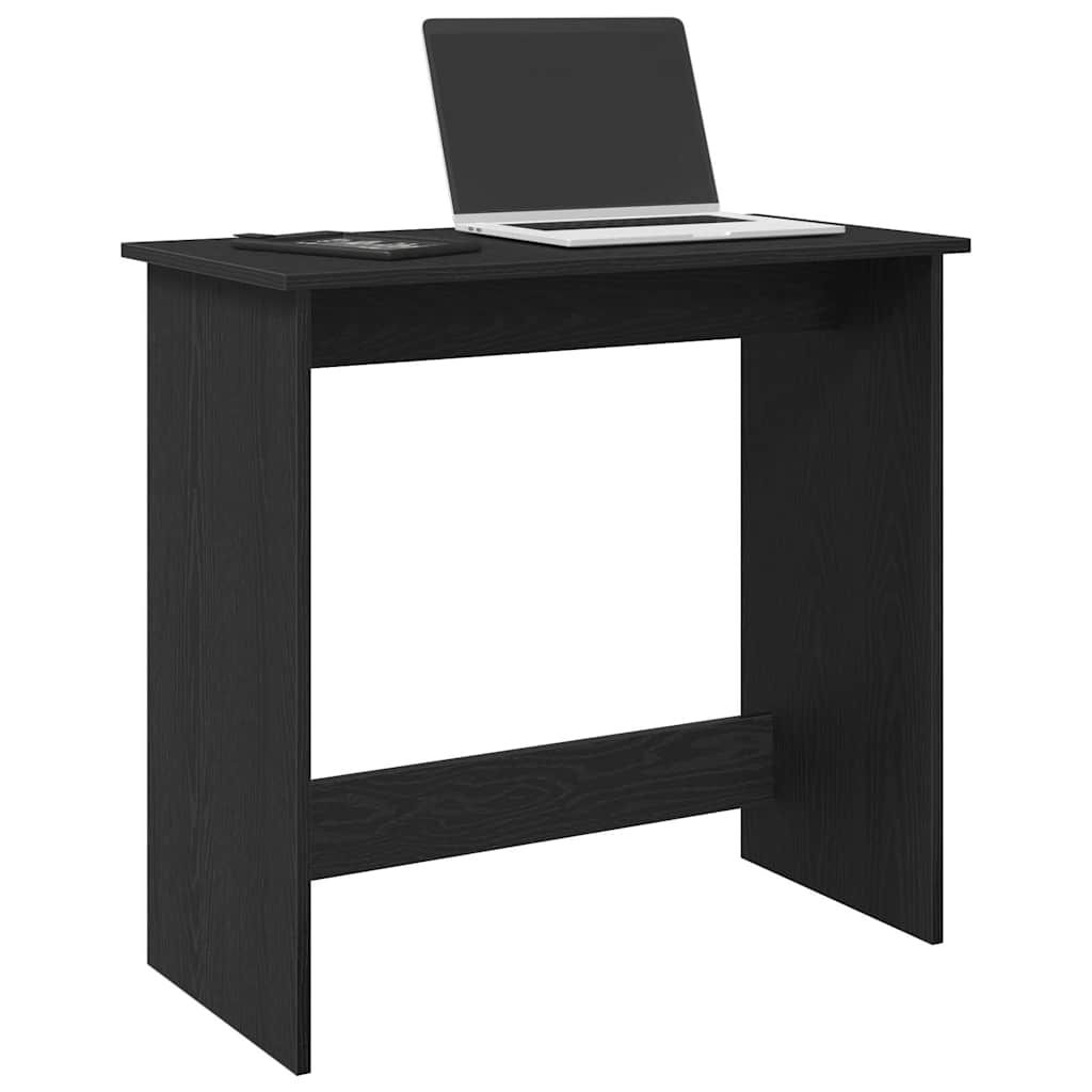 vidaXL Desk Black 80x40x75 cm Engineered Wood 1