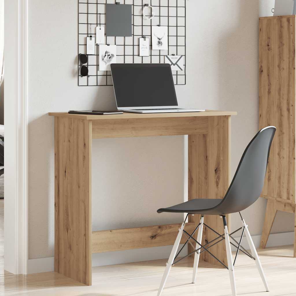 vidaXL Desk Artisan Oak 80x40x75 cm Engineered Wood 3