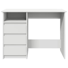 Desk 102x50x75 cm Engineered Wood White