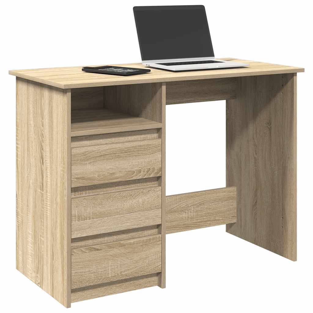 Desk 102x50x75 cm Engineered Wood Sonoma oak