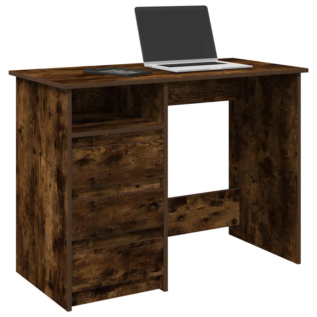 Desk 102x50x75 cm Engineered Wood Smoked oak