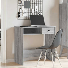vidaXL Desk Grey Sonoma 80x40x75 cm Engineered Wood 3