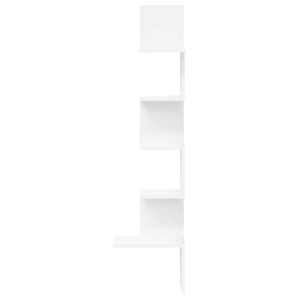 vidaXL Wall Corner Shelf White 32x32x127,5 cm Engineered Wood 4