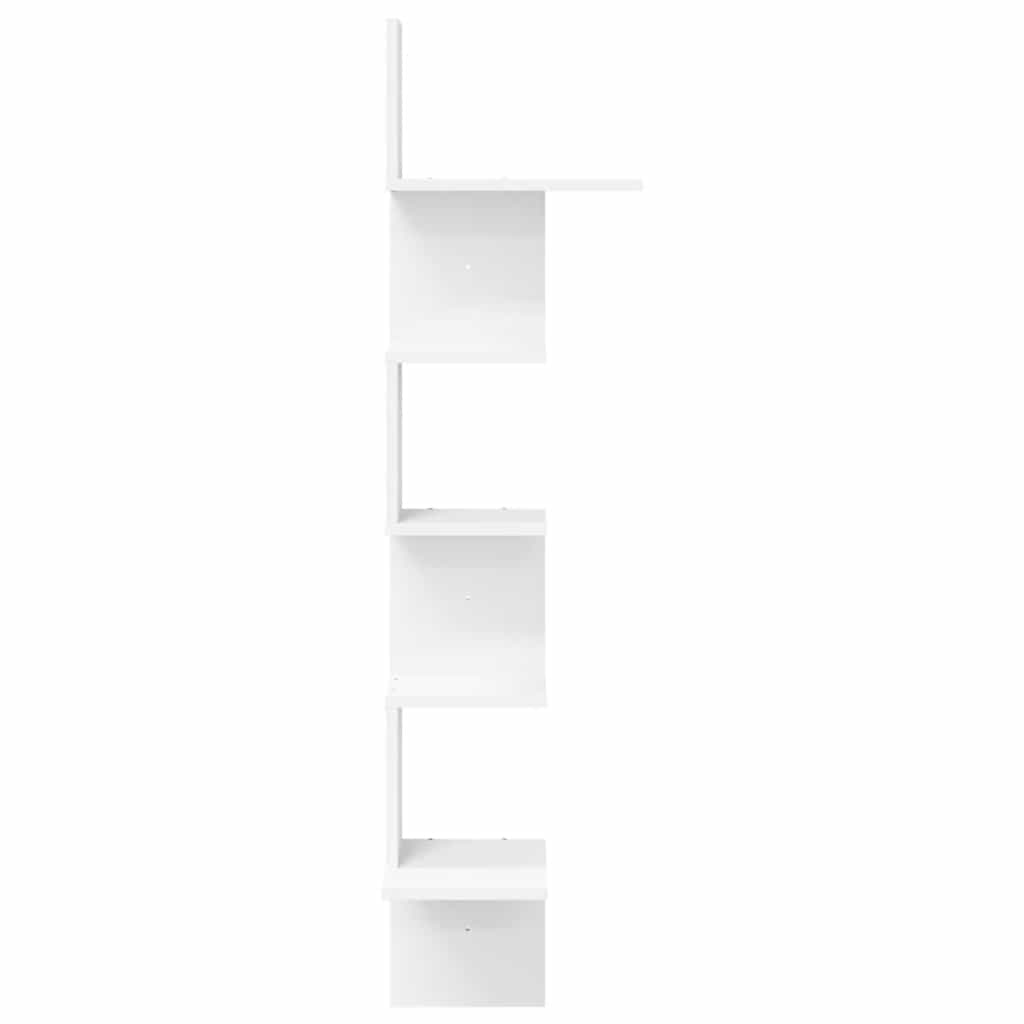 vidaXL Wall Corner Shelf White 32x32x127,5 cm Engineered Wood 6