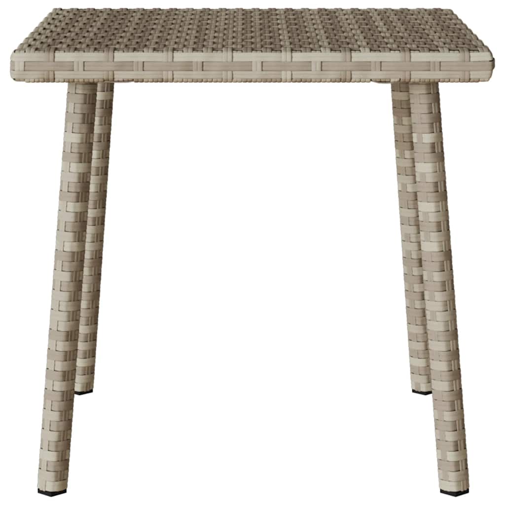 vidaXL Garden Coffee Table Rectangular Light Grey 40x40x37 cm Poly Rattan 5