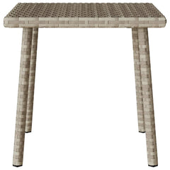 vidaXL Garden Coffee Table Rectangular Light Grey 40x40x37 cm Poly Rattan 5