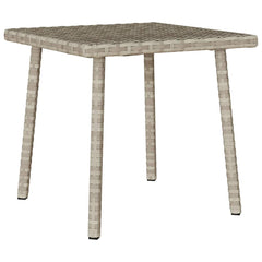 vidaXL Garden Coffee Table Rectangular Light Grey 40x40x37 cm Poly Rattan 6