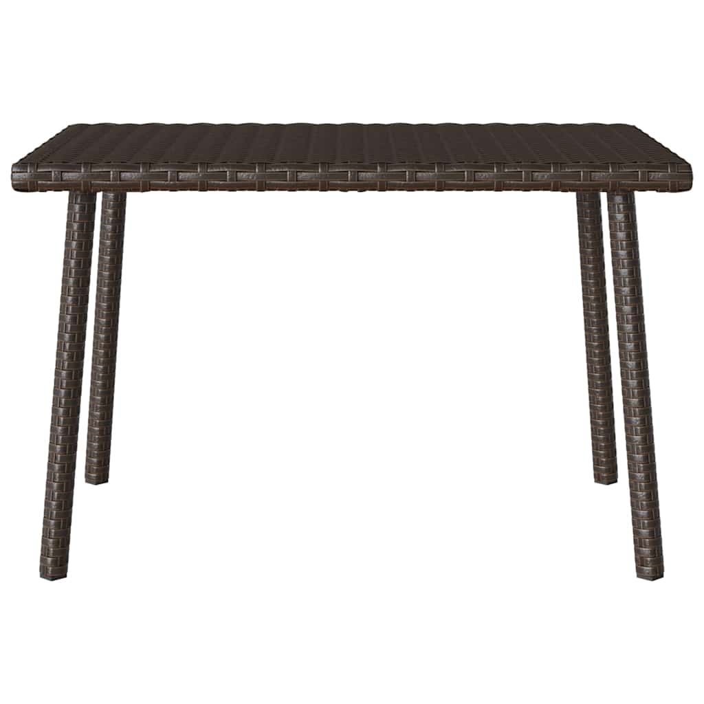 vidaXL Garden Coffee Table Rectangular Brown 60x40x37 cm Poly Rattan 4